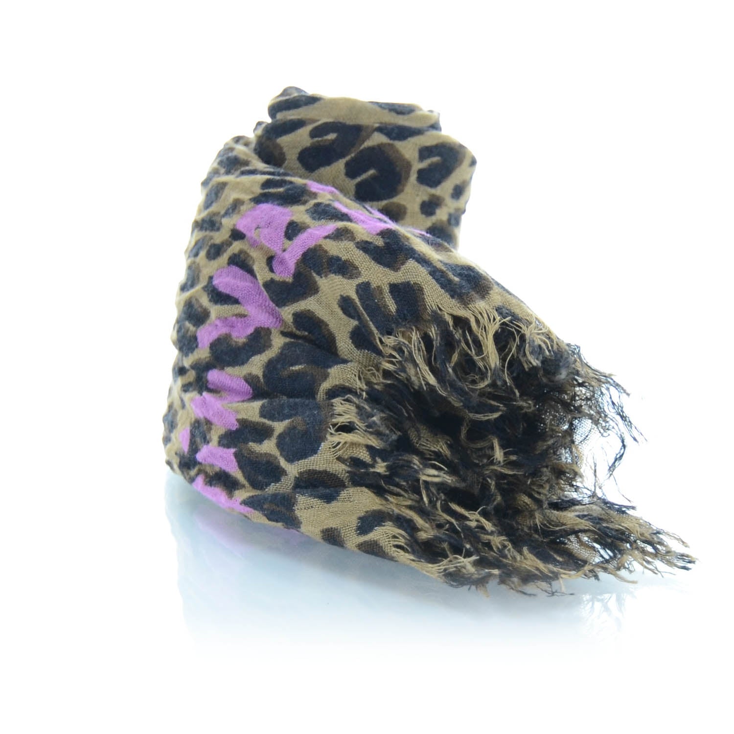 Louis Vuitton Cashmere Silk Leopard Etole Stole 4 of 5