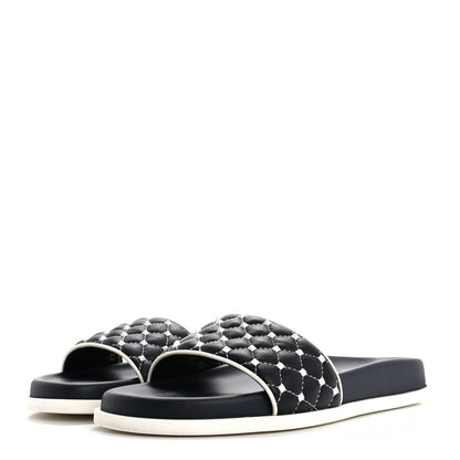 Valentino Garavani Nappa Free Rockstud Spike Pool Slide Sandals 38 Marine 4 of 12
