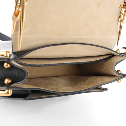 Chloe Calfskin Small Charm Hudson Shoulder Bag Black 5 of 7