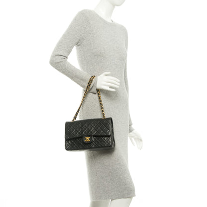 Chanel Lambskin Quilted Medium Double Flap Black 2 of 7