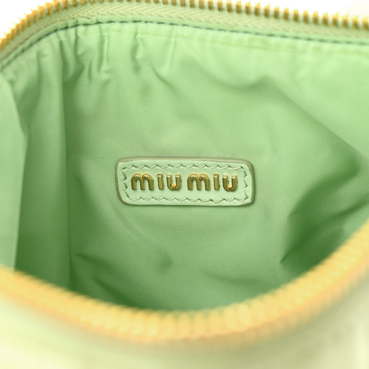 Miu Miu Patent Quilted Mini Spirit Ciré Bag Aqua 6 of 12