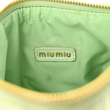 Miu Miu Patent Quilted Mini Spirit Ciré Bag Aqua 6 of 12