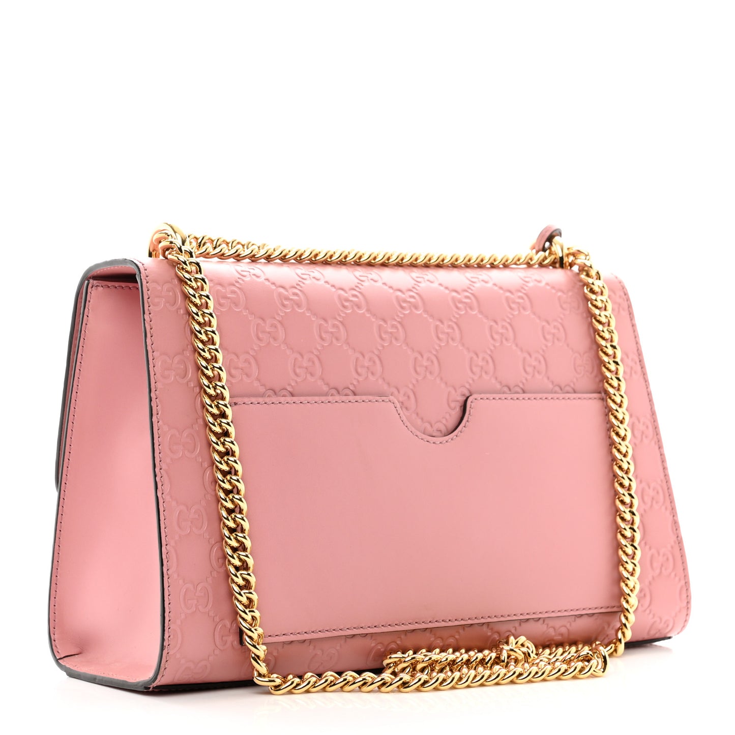 Guccissima Signature Medium Padlock Shoulder Bag Rose Baby Candy