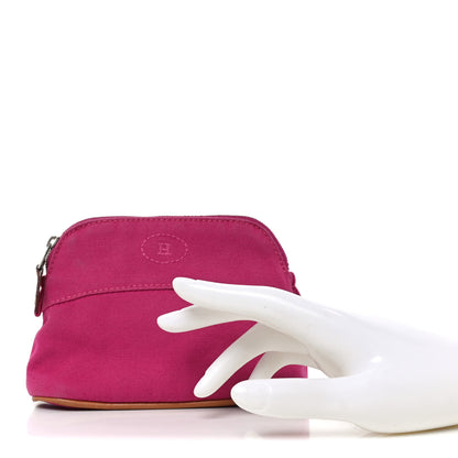 Hermes Cotton Canvas Mini Mini Bolide Travel Cosmetic Pouch Hibiscus 2 of 9
