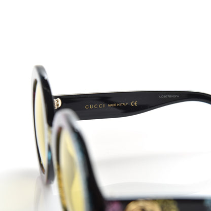 Gucci Acetate Round Glitter GG0319S Sunglasses Rainbow 6 of 8