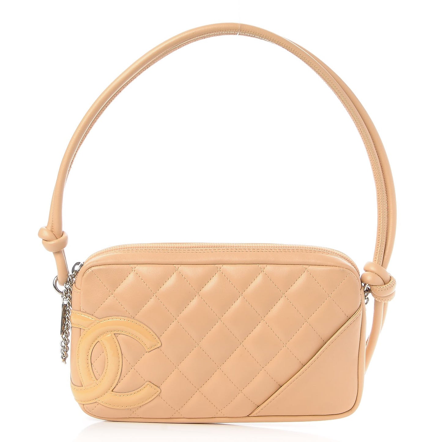 Calfskin Quilted Cambon Pochette Beige