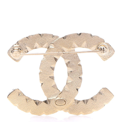 Chanel Pearl Crystal CC Brooch Black Gold 3 of 5