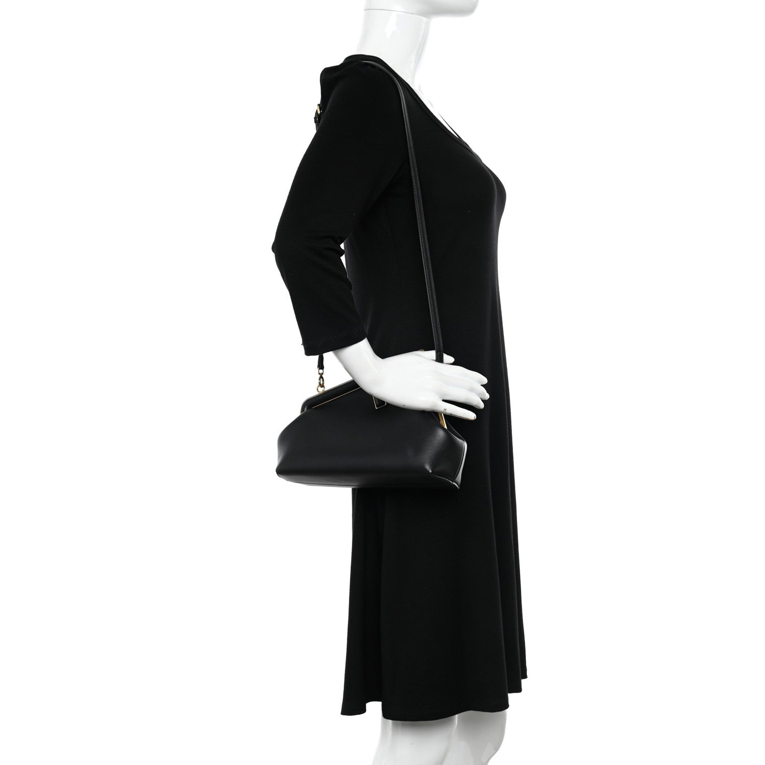 Fendi Shiny Nappa Small Fendi First Black 2 of 11