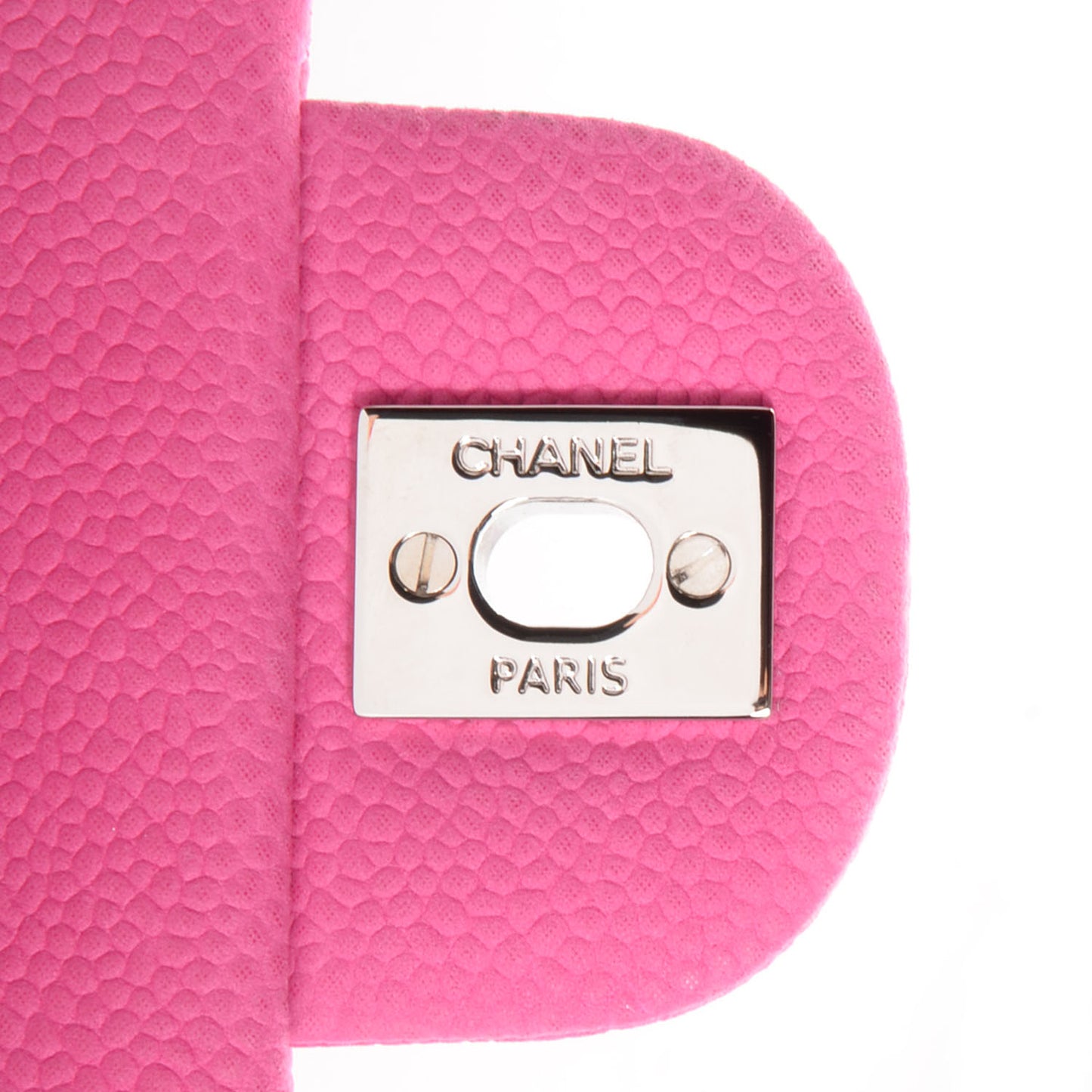 Iridescent Caviar Quilted Mini Flap Pink