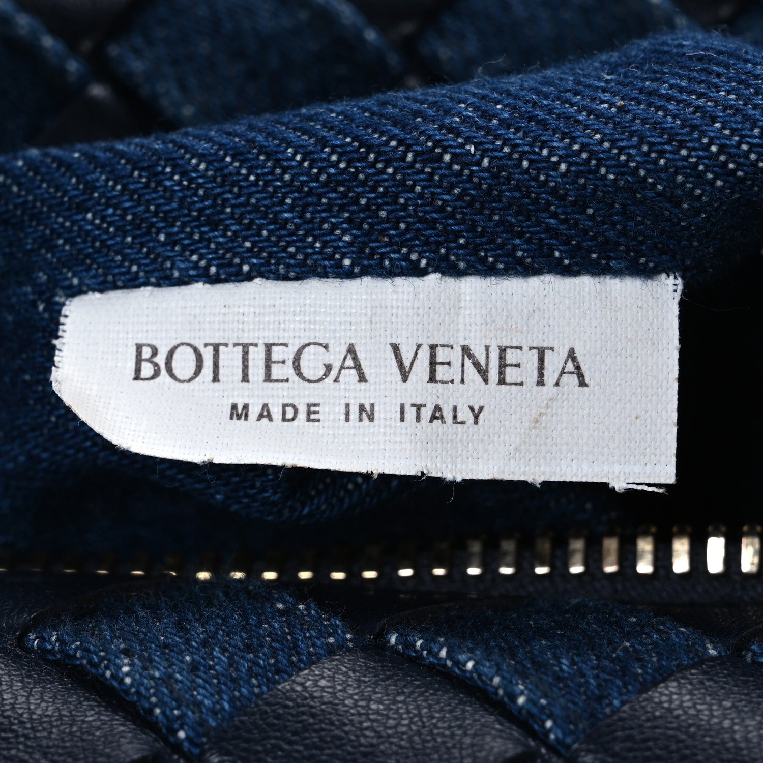 Bottega Veneta Nappa Denim Intrecciato Mini Wallace Abyss Indigo