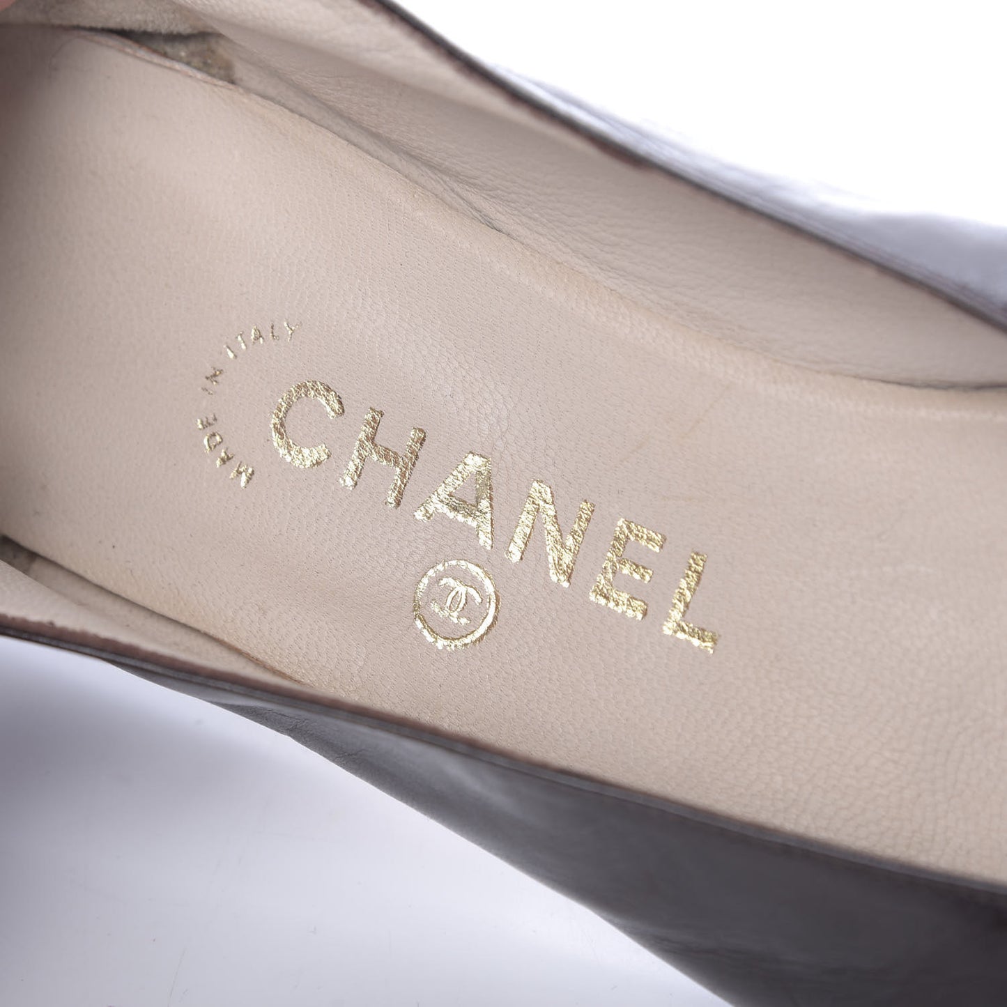 Lambskin CC Cap Toe Ballerina Flats 10 Brown Black