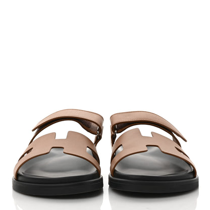 Hermes Calfskin Womens Chypre Sandals 40 Gold 2 of 9