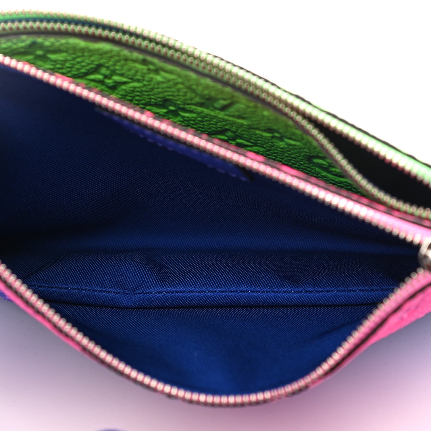Louis Vuitton Taurillon Illusion Trio Pouch Bleu Rose 5 of 9