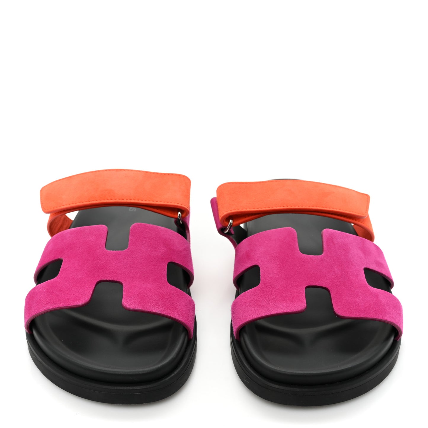 Suede Goatskin Womens Chypre Sandals 37.5 Rose Chapas Orange Synthetique