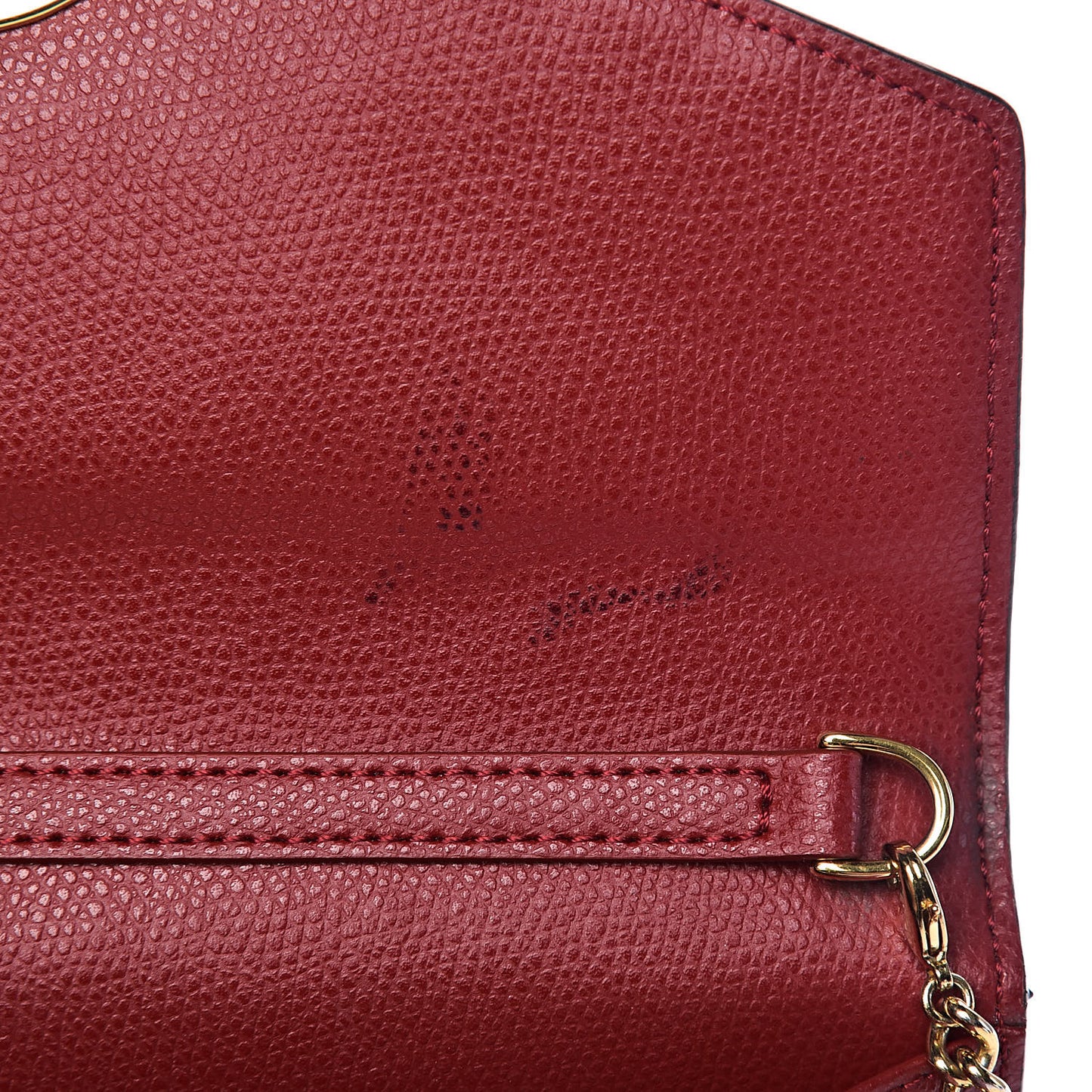 Vitello Cruise F is Fendi FF 1974 Embossed Medium Envelope Wallet On Chain Fragola Maya Black