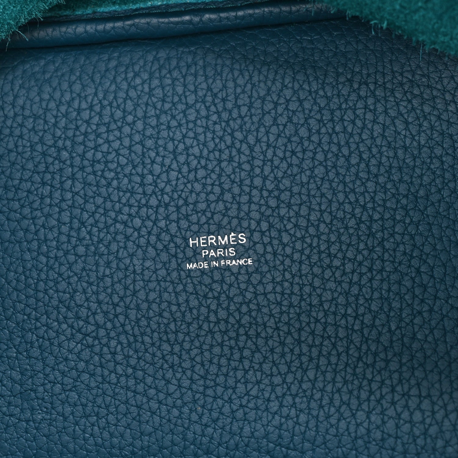Hermes Taurillon Clemence Casaque Picotin Lock  18 MM Vert Bosphore Deep Bleu 6 of 10