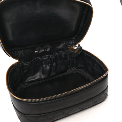 Chanel Lambskin Vanity Cosmetic Case Black 4 of 5