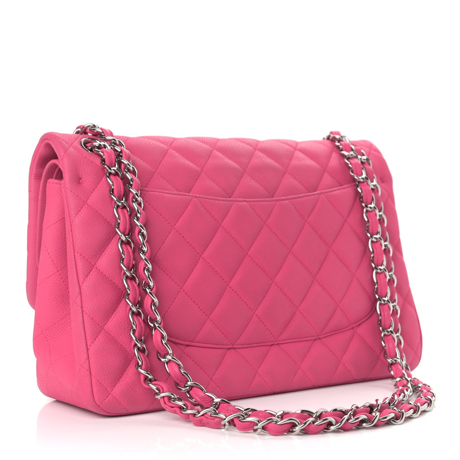 Chanel Iridescent Caviar Quilted Jumbo Double Flap Pink 3 of 16