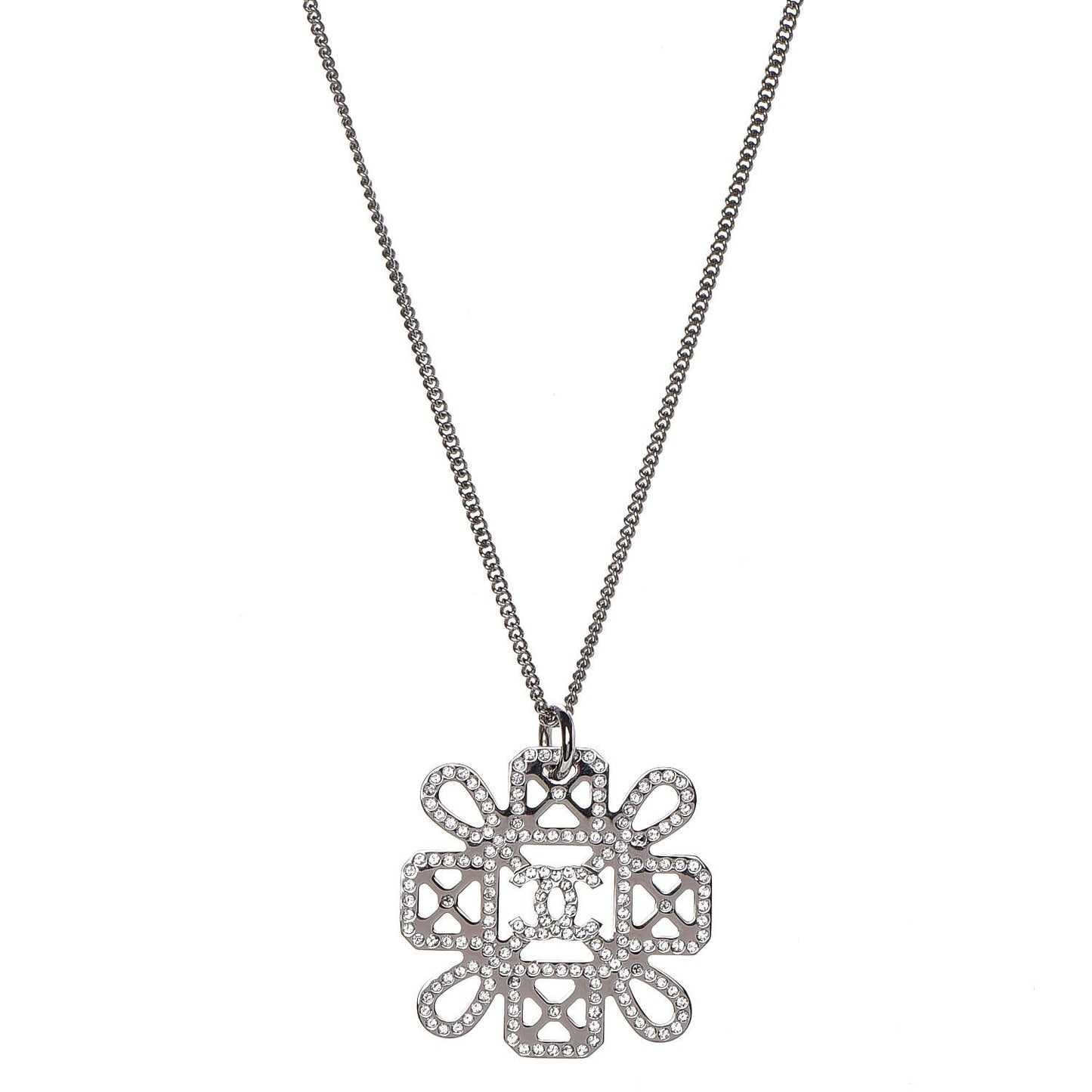 Crystal Strass Necklace Silver