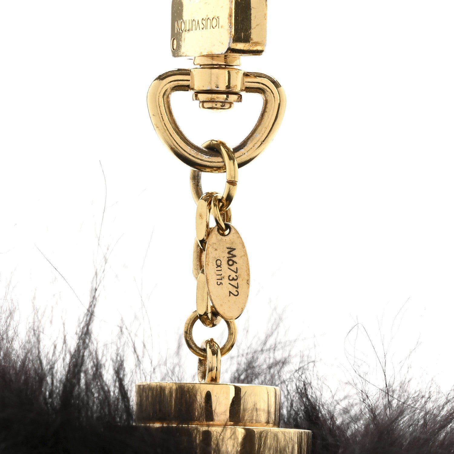 Louis Vuitton Mink Fur Fluffy Bag Charm Black 4 of 4