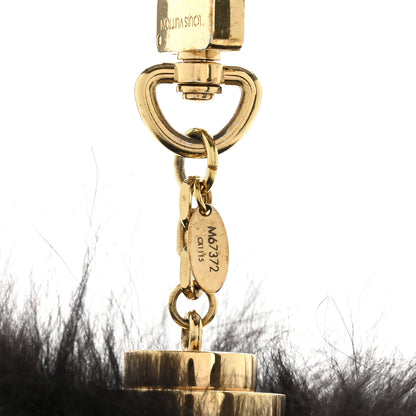 Louis Vuitton Mink Fur Fluffy Bag Charm Black 4 of 4