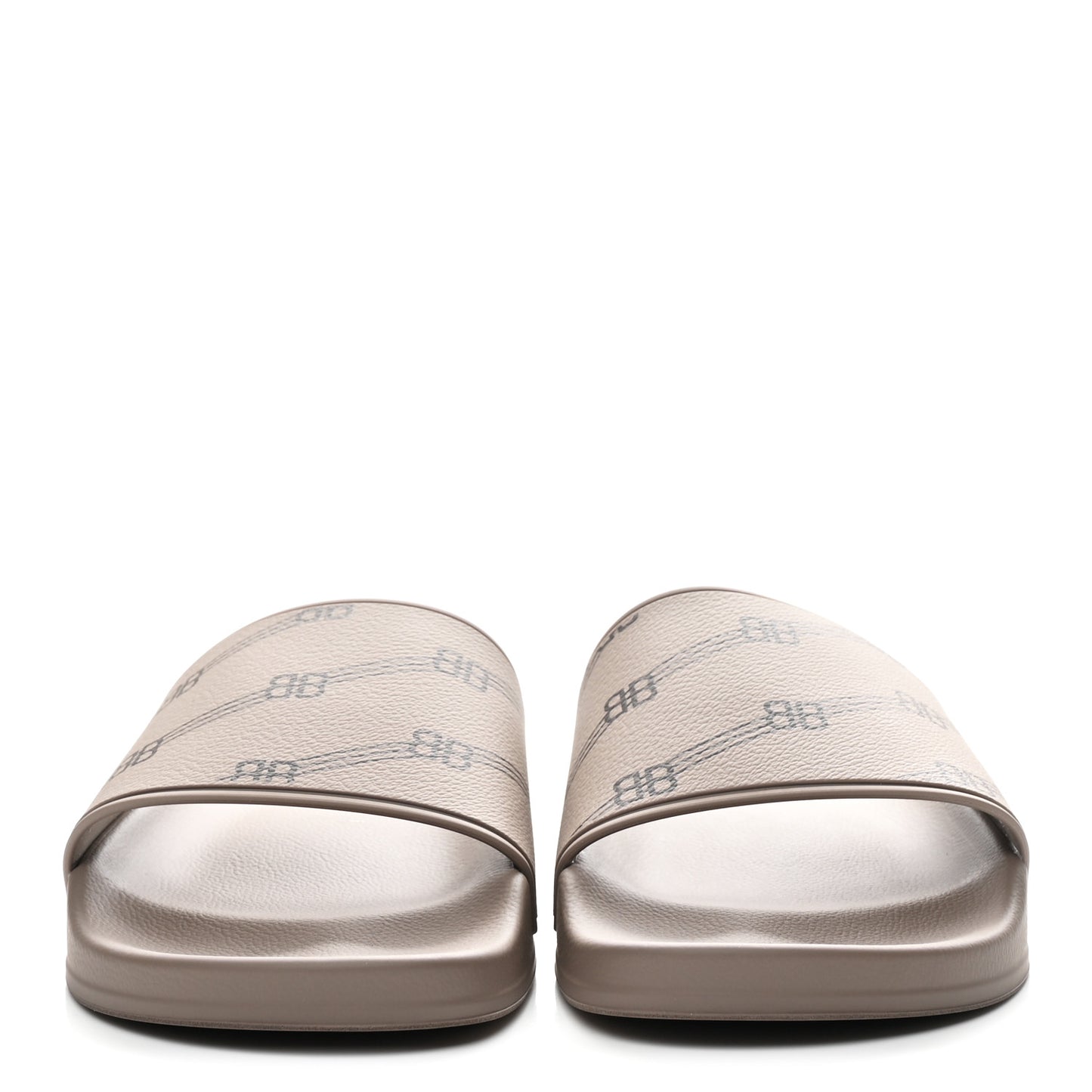 Rubber Allover Logo Mens Pool Slide Sandals 42 Dark Mink