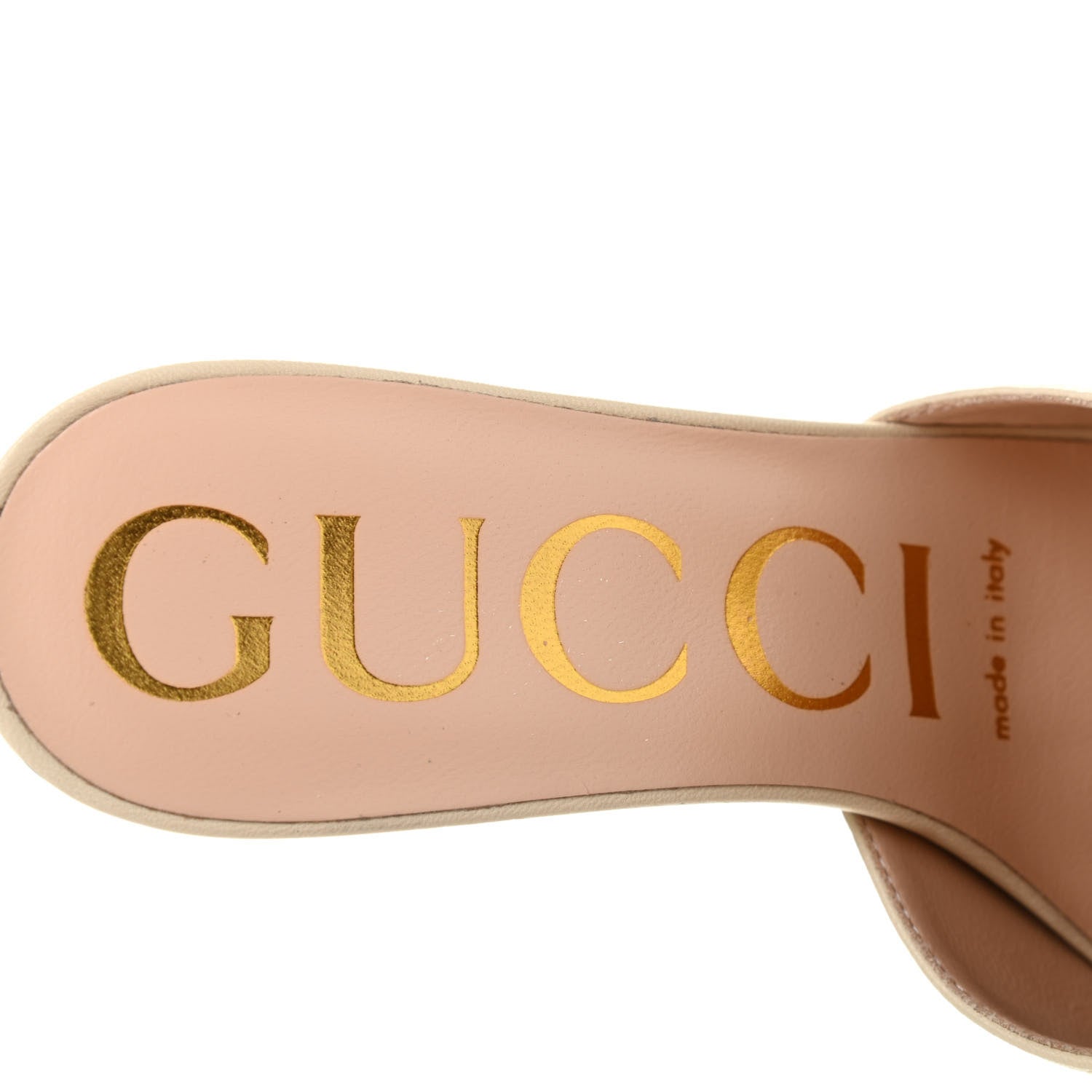 Gucci Malaga Kid Crystal Square G Madelyn Mules 35 Vintage White 6 of 10