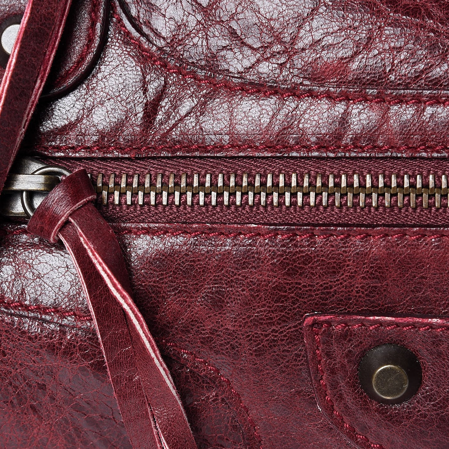 Chevre Classic Hardware Twiggy Rouge Grenat