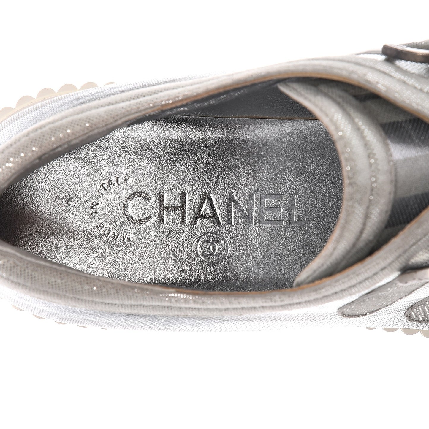 Lame Creeper Sneakers 38 Silver Stripe