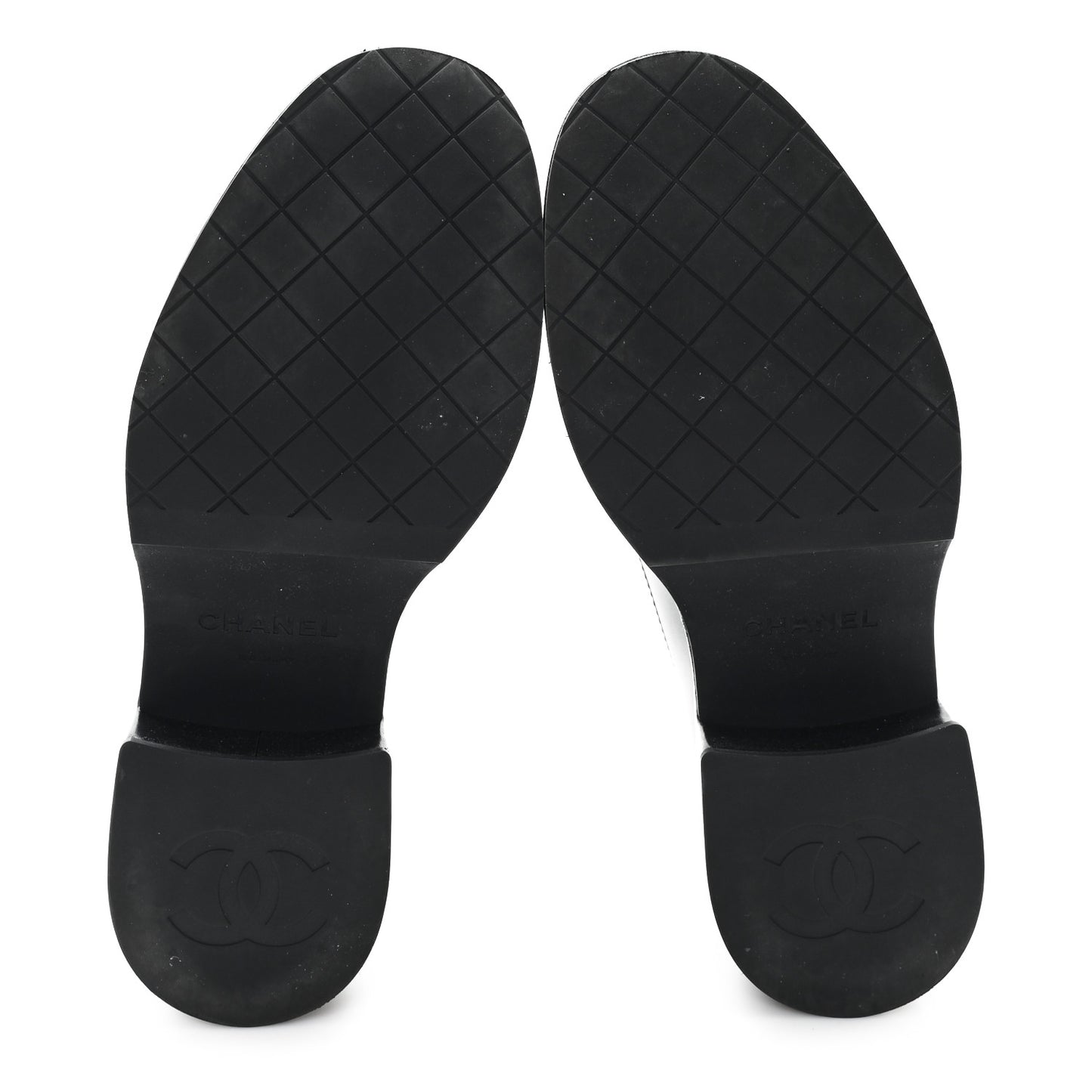 Calfskin CC Platform Loafers 38 Black