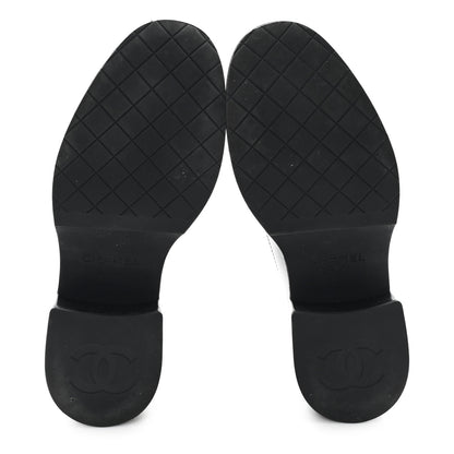 Chanel Calfskin CC Platform Loafers 38 Black 6 of 11