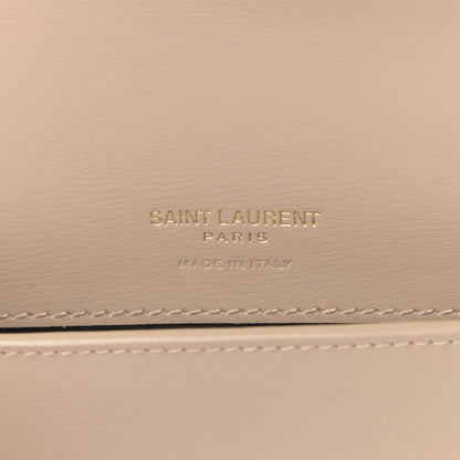 Saint Laurent Smooth Calfskin Monogram Phone Holder Crossbody Dark Beige 6 of 10