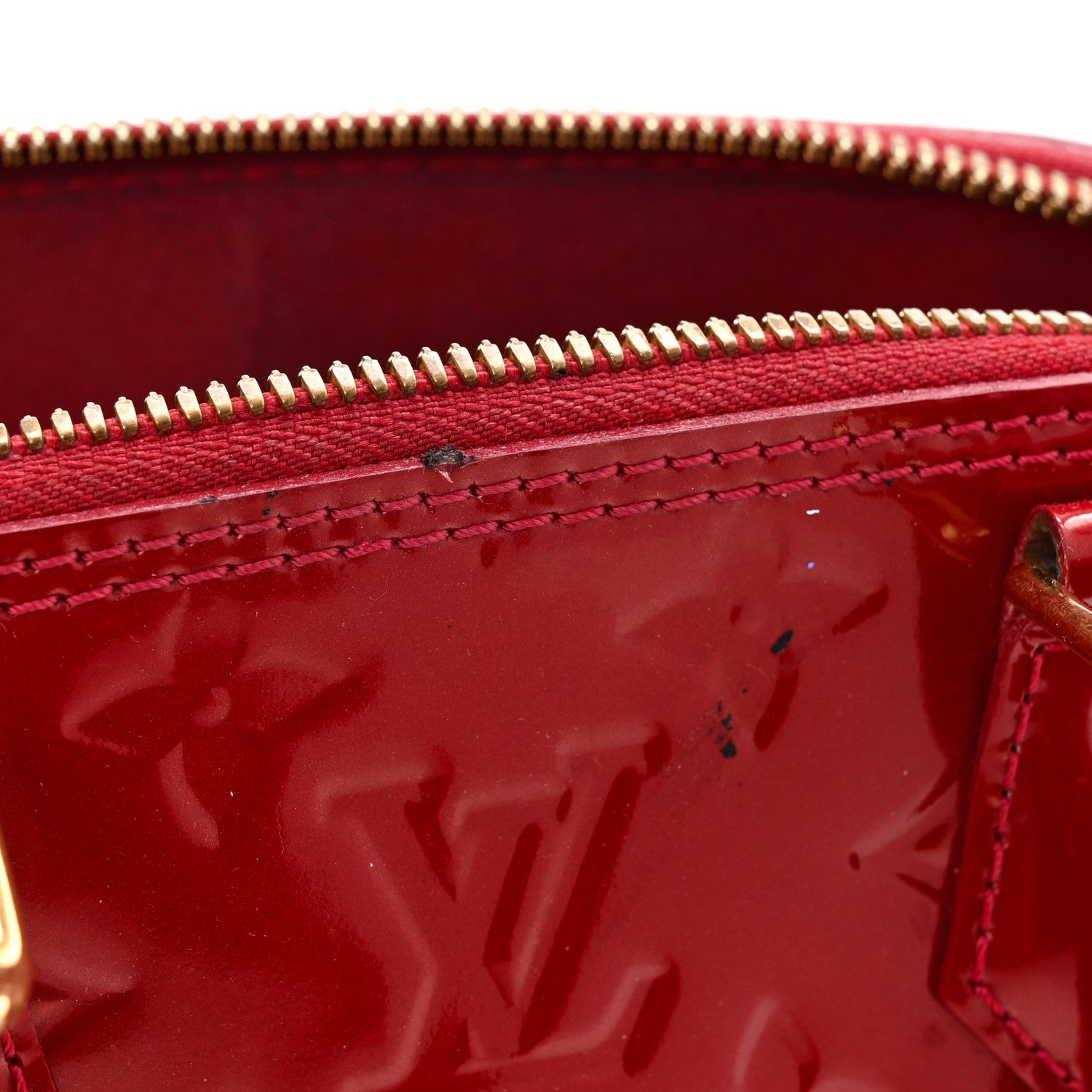 Louis Vuitton Vernis Alma BB Pomme D'Amour 12 of 13