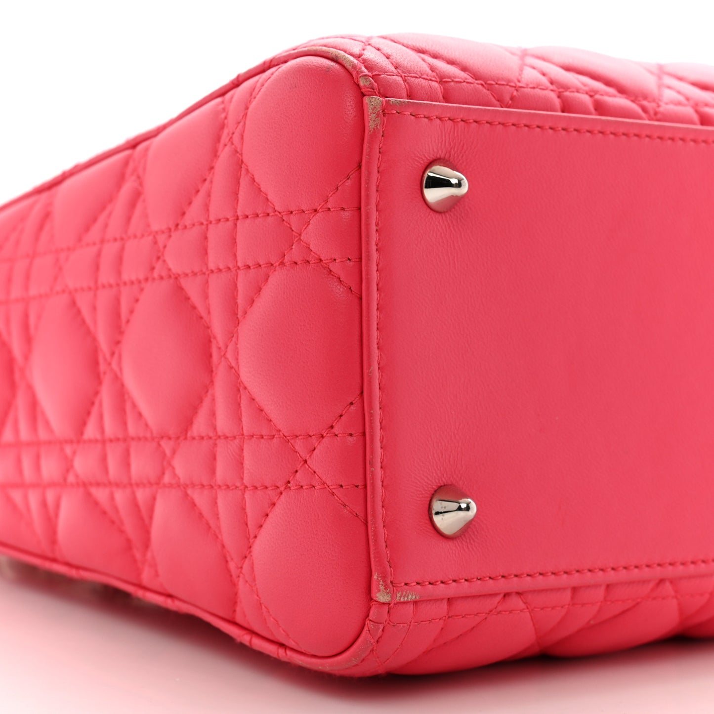 Lambskin Cannage Medium Lady Dior Pink