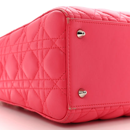 Christian Dior Lambskin Cannage Medium Lady Dior Pink 9 of 13