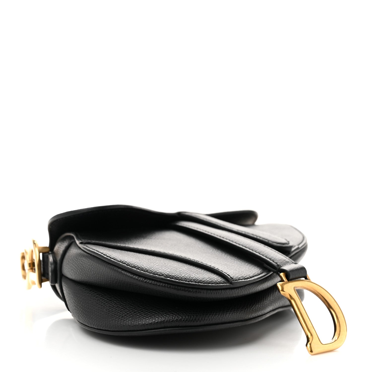 Christian Dior Grained Calfskin Mini Saddle Bag Black 4 of 10