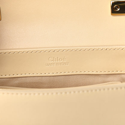 Chloe Shiny Calfskin Suede Mini C Double Carry Blondie Beige 6 of 10