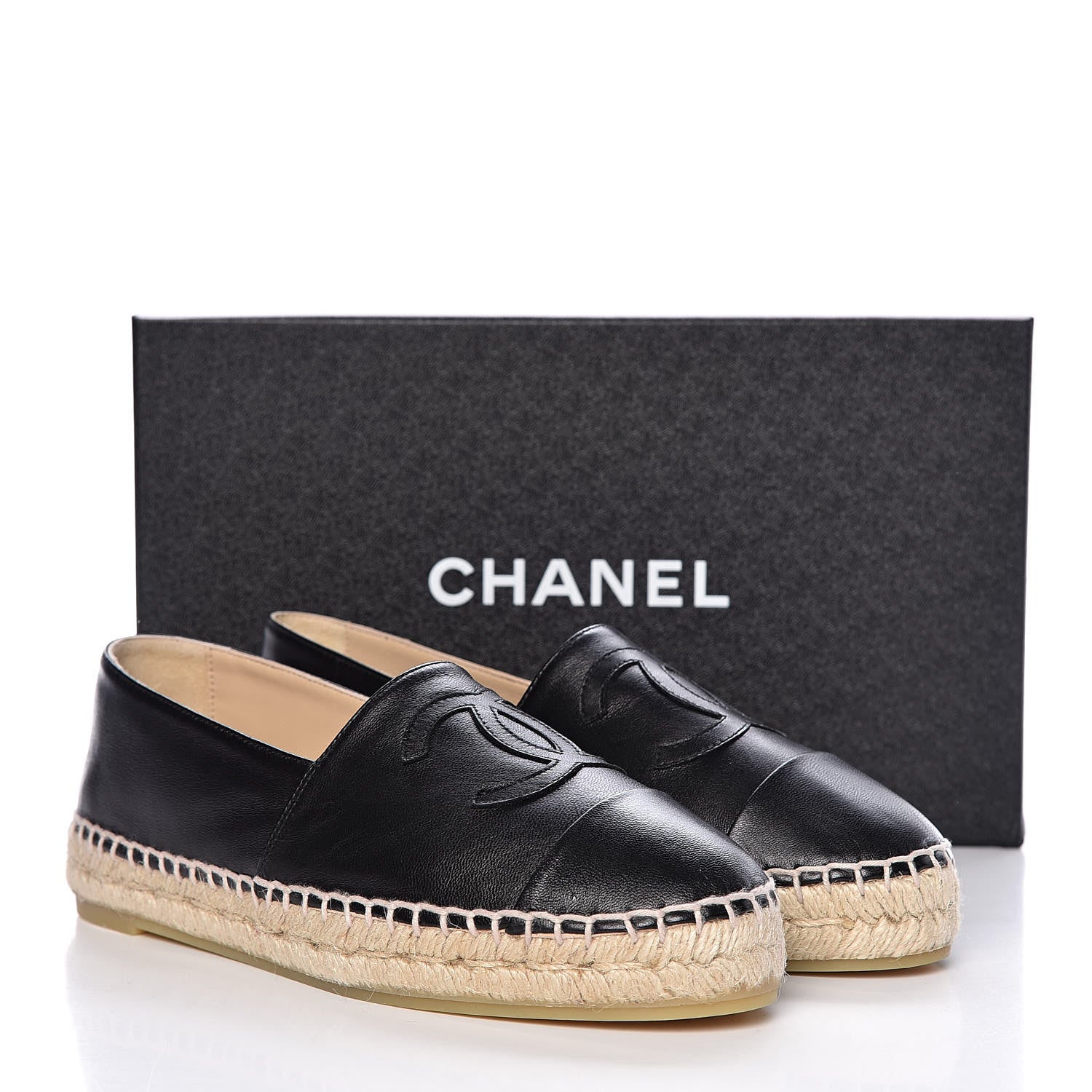 Chanel Lambskin CC Espadrilles 37 Black 11 of 11