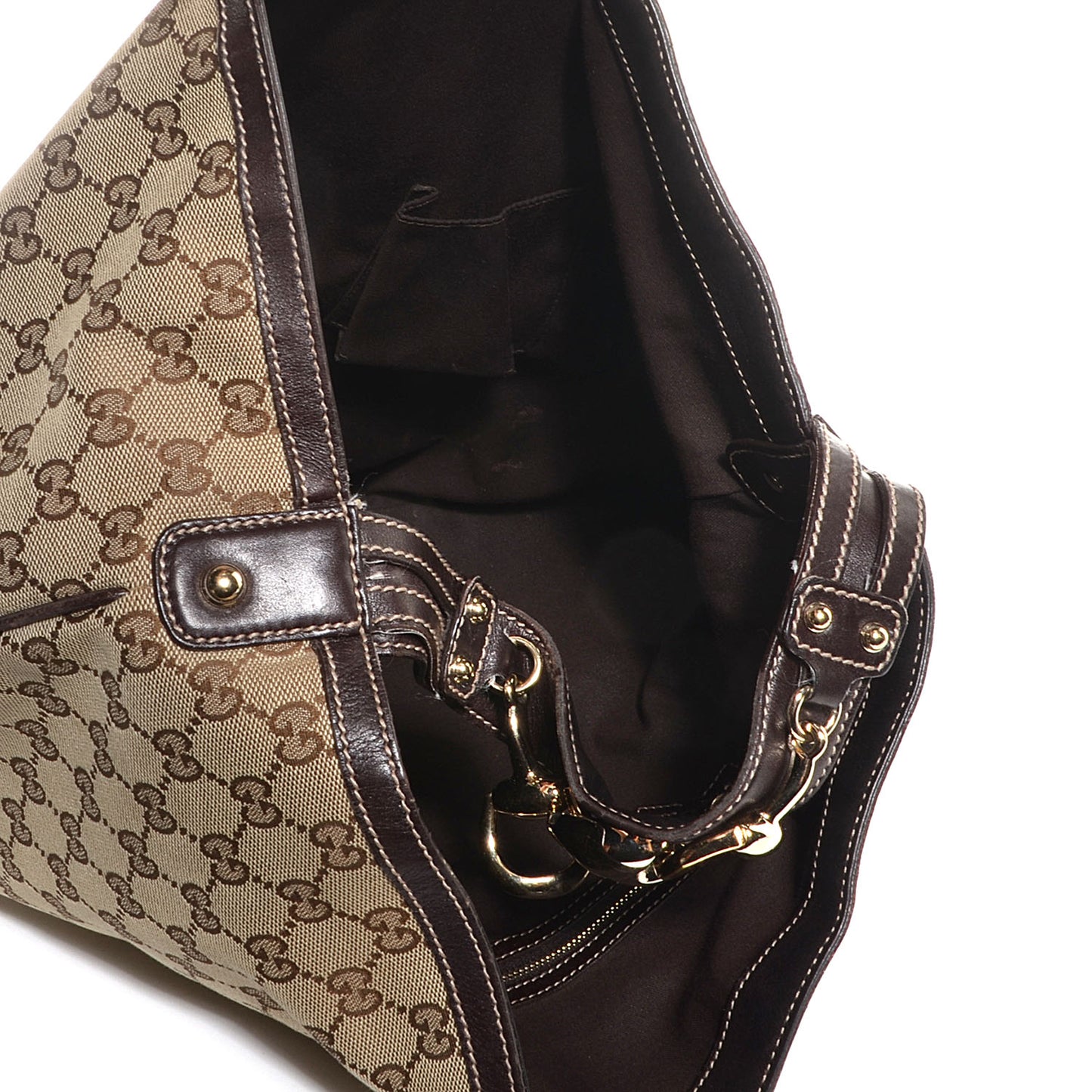 Monogram Large Wave Hobo Dark Brown