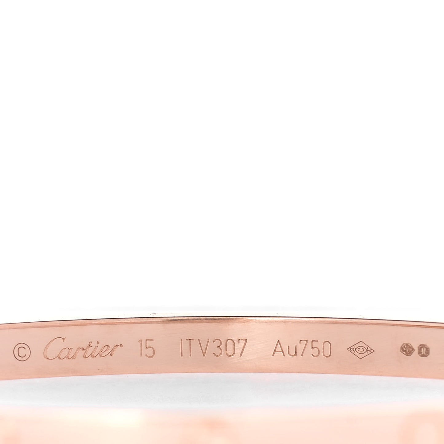 18K Pink Gold Small LOVE Bracelet 15