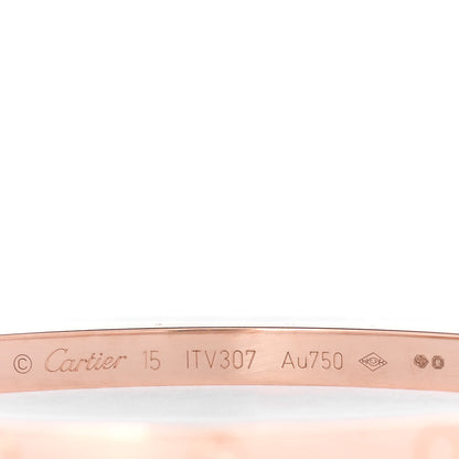 Cartier 18K Pink Gold Small LOVE Bracelet 15 5 of 6