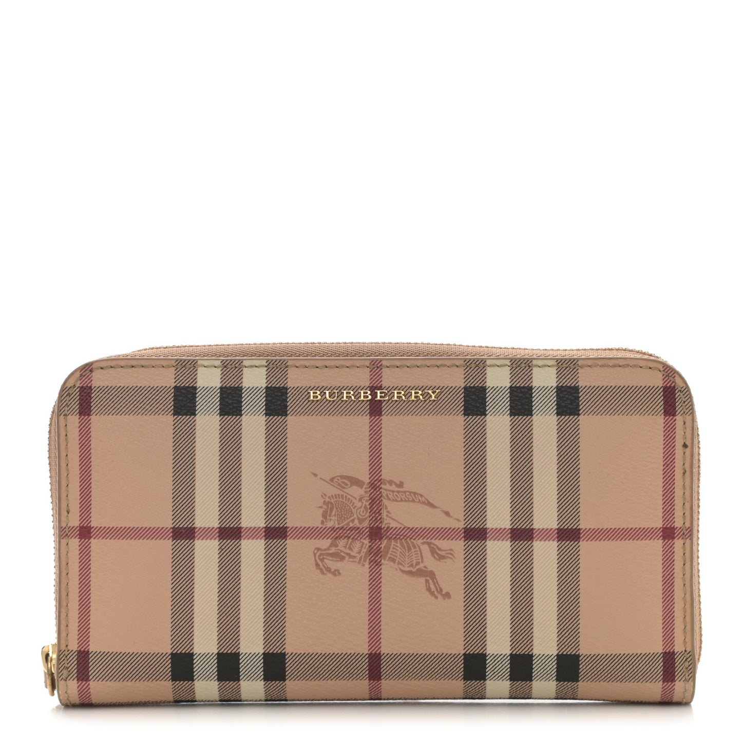 Haymarket Check Large Ziggy Zip Around Wallet Beige