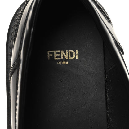 Fendi Vitello Abrasivato Fendigraphy 50mm Loafers 37 Black 8 of 9