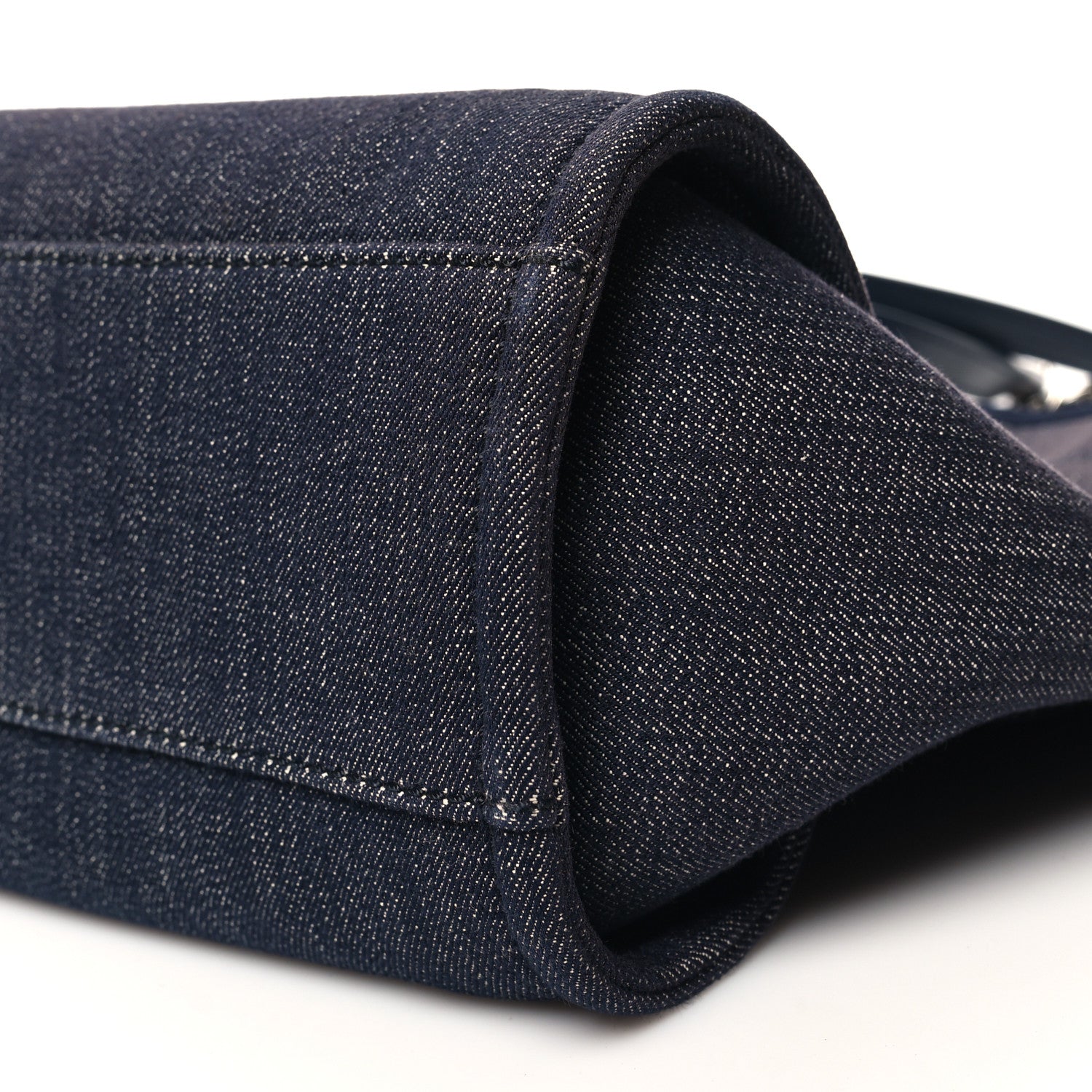 Chanel Denim Small Deauville Tote Dark Blue 10 of 12