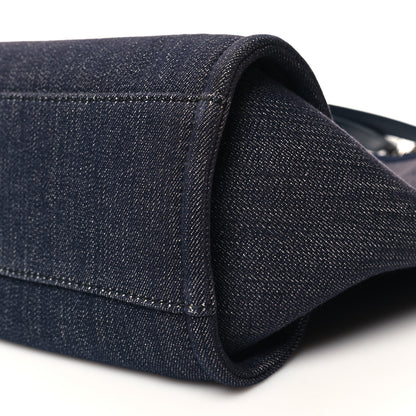 Chanel Denim Small Deauville Tote Dark Blue 10 of 12