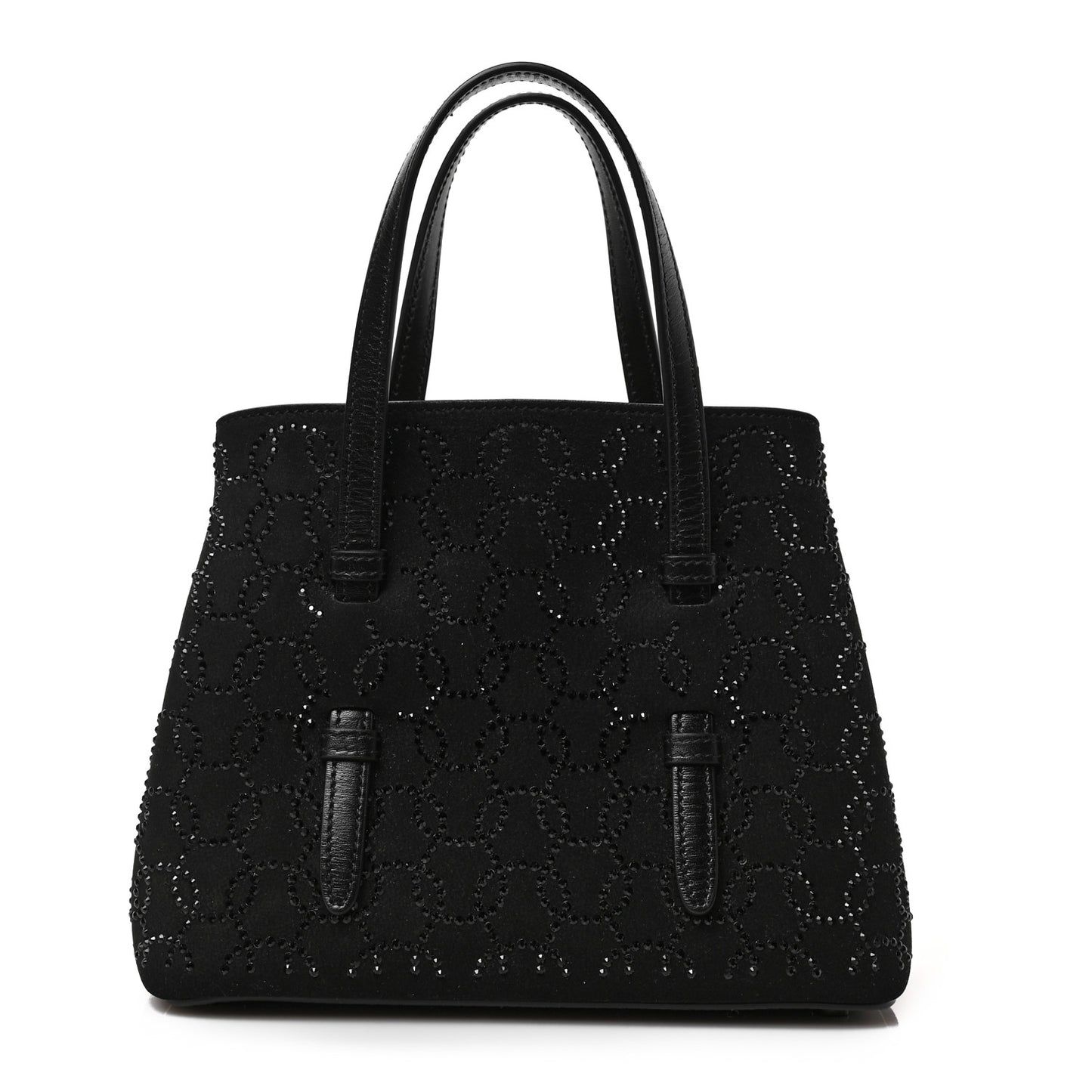 Suede Vienne Wave Mina 20 Bag Black