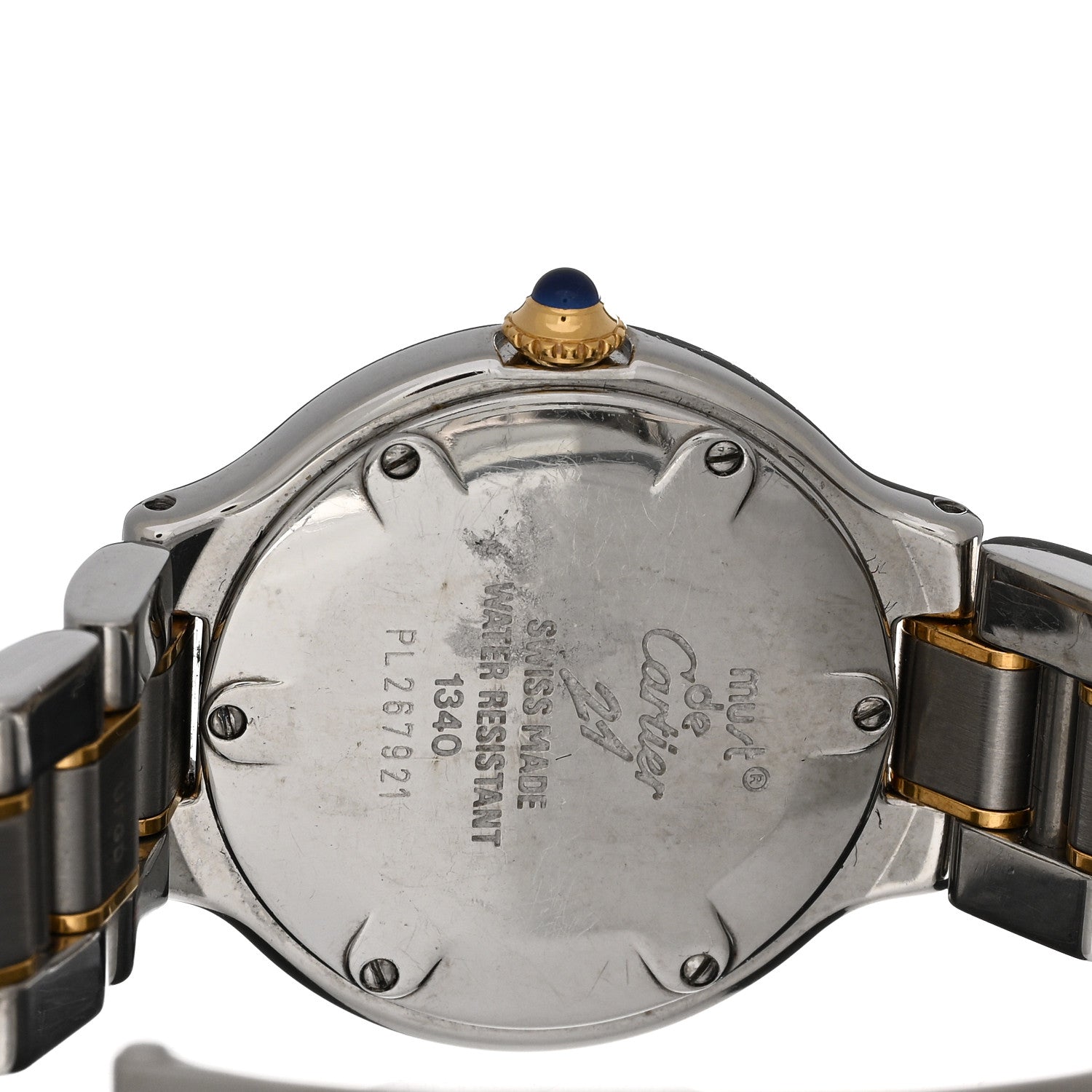 Cartier Stainless Steel 18K Yellow Gold 28mm Must De 21 Quartz Watch 4 of 5