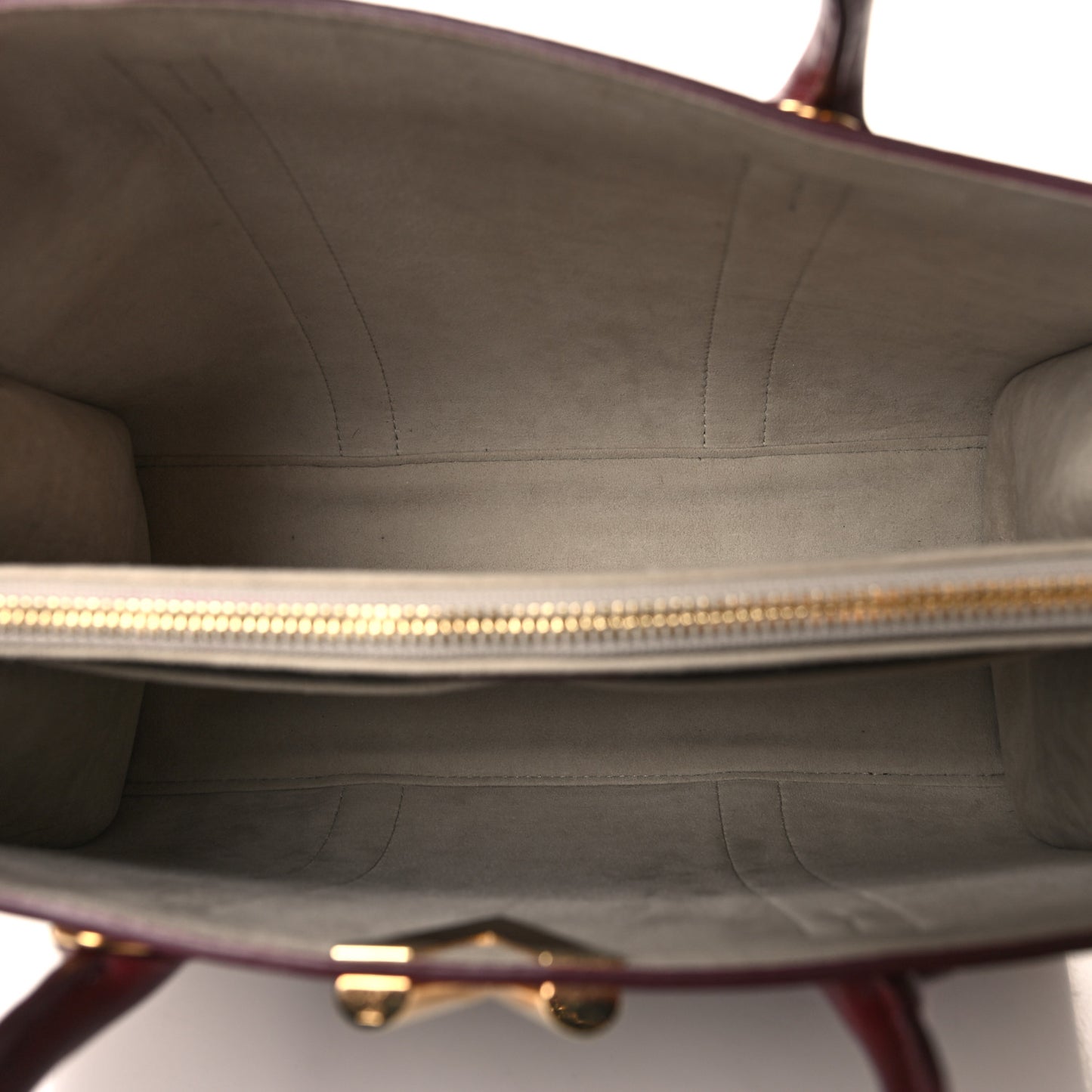 Monogram Cuir Plume Very Tote MM Mastic Raisin