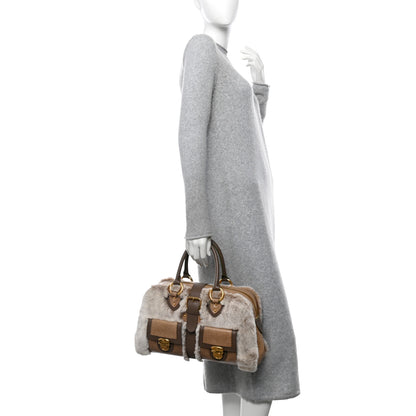 Marc Jacobs Chinchilla Fur Lizard Venetia Satchel Streak 2 of 11