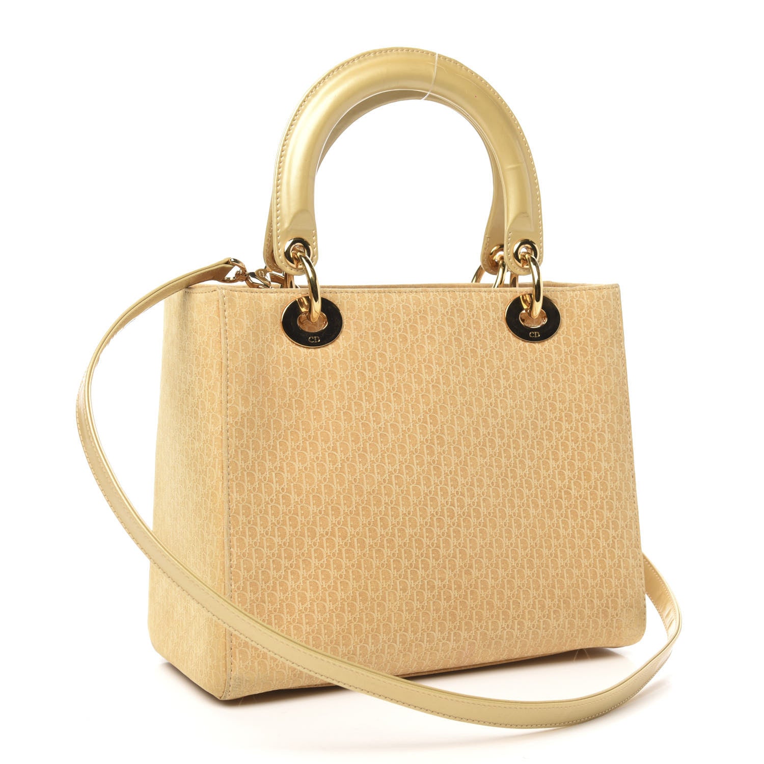 Christian Dior Nubuck Diorissimo Medium Lady Dior Gold 3 of 13